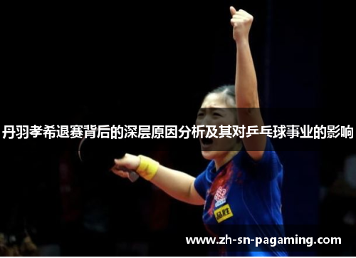 丹羽孝希退赛背后的深层原因分析及其对乒乓球事业的影响 丹羽孝希退赛背后的深层原因分析及其对乒乓球事业的影响
